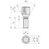 Wielbouten 14 x 1,50 x 40 D20MM STAR Zwart (Tuning) B405B