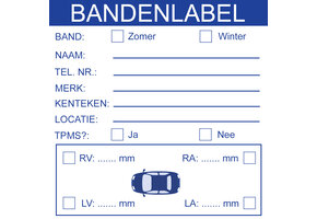 Bandenlabel Voorbedrukt 96 x 96 mm (450st)