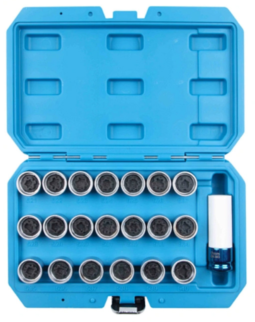 Volkswagen Velgenslot Demontageset 521 t/m 540 (21-delig)