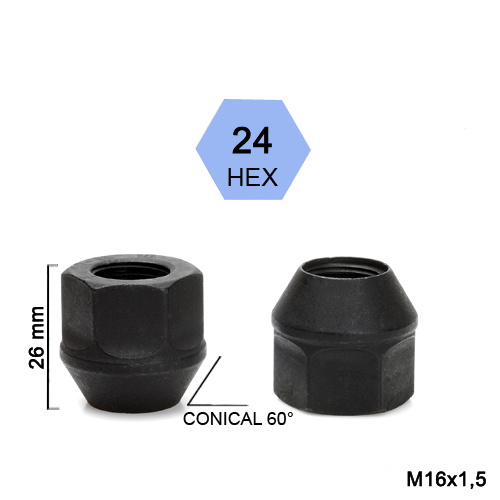 Wielmoeren 16 x 1,50 x 26 KOP24 Conisch Open Zwart N453BF