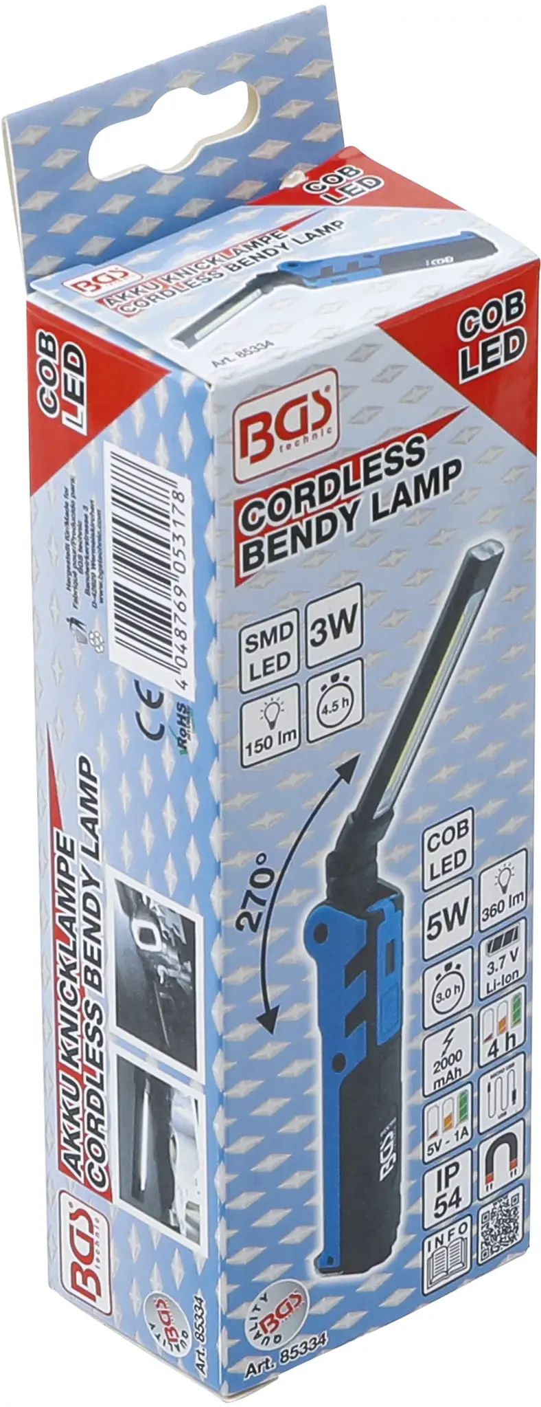 BGS Accu Kniklamp COB-LED 5W