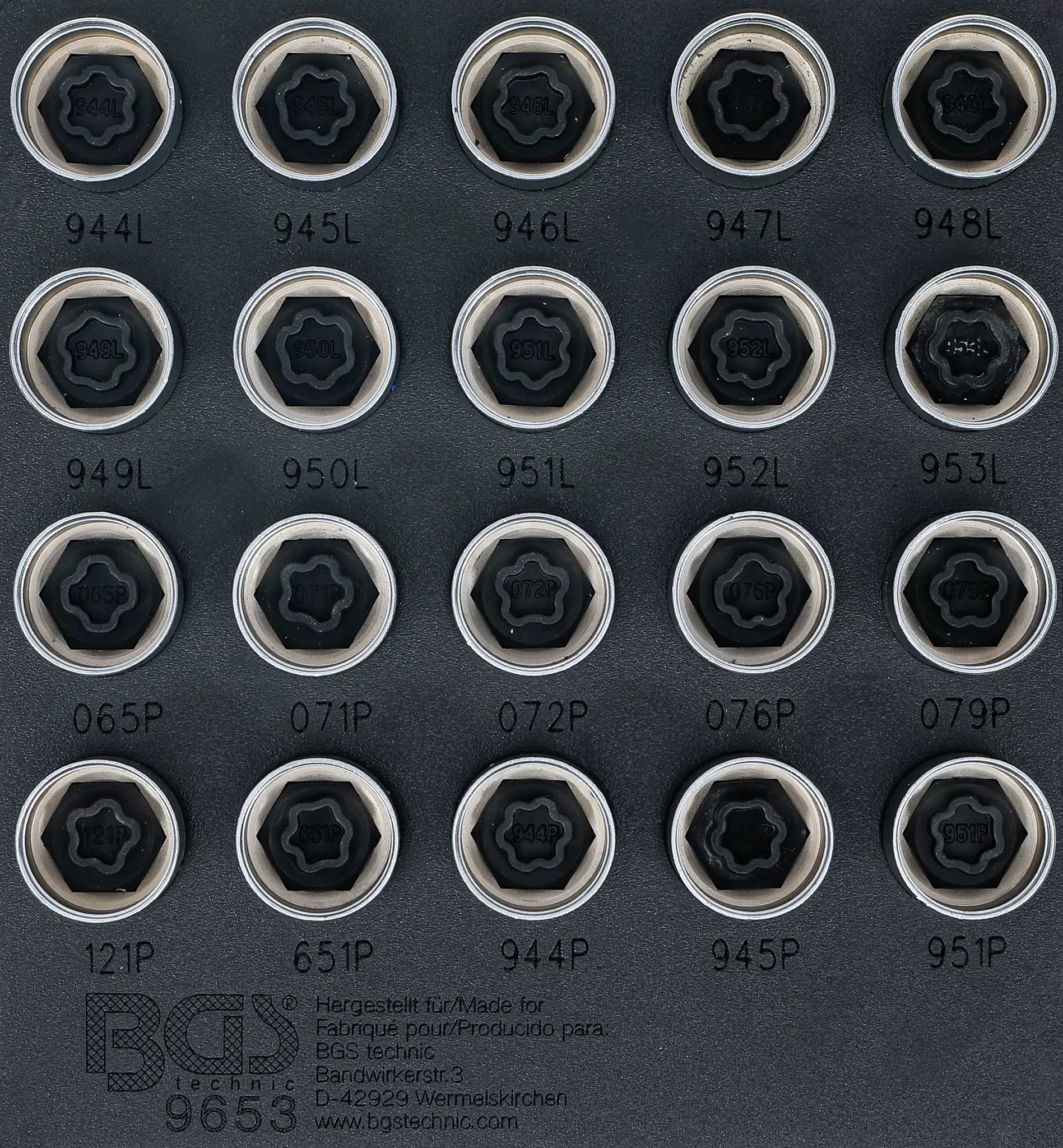 Velgenslot demontageset 20-delig (Volvo)