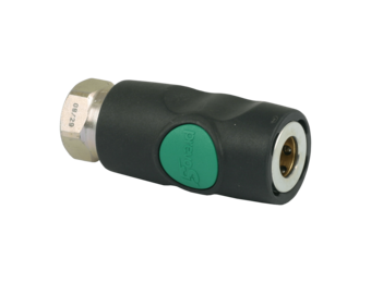 Prevost Koppeling Groen Drukknop 1/4" inw. RVS