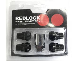 Slotmoeren Redlock Conisch 14x1,50 - 32mm - K19/21 Zwart