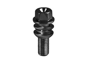 Wielbouten 14 x 1,5 x 29 K19 + Ring Bol (R14) Zwart B651BF