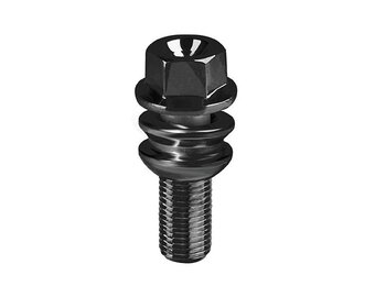 Wielbouten 14 x 1,5 x 29 K19 + Ring Bol (R14) Zwart B651BF