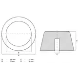 BGS Rubberen Beschermblok Rond voor Hefplatforms Ø105 mm