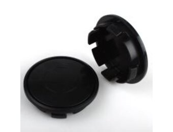 Universele VW Naafdop 65mm Gebolt met Rand Zwart