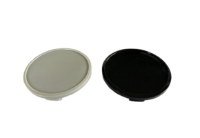 Universele VW Naafdop 65mm Gebolt met Rand Grijs / Zwart