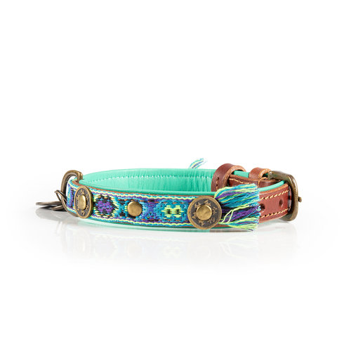 Boho Juan Hundehalsband Aus Blauem Leder - Dog with a Mission