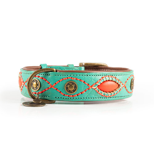 Janis Dog Collar Turquoise - Dog with a Mission