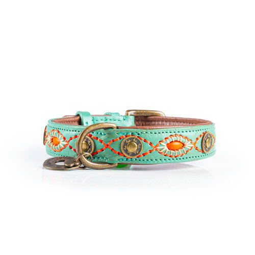 Janis Dog Collar Turquoise - Dog with a Mission