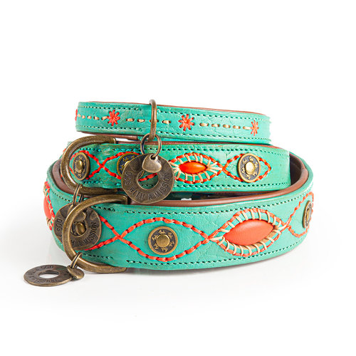 Janis Dog Collar Turquoise - Dog with a Mission