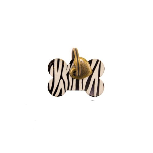 DOG TAG BONE ZEBRA S