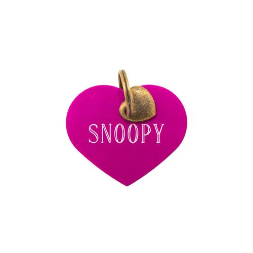 Hundemarke rosa Herz L Hundemarke rosa Herz L