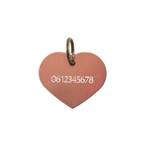 Dog with a Mission Dog tag rose gold heart L