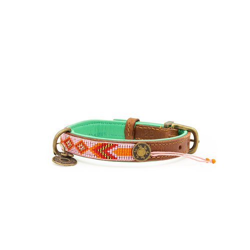 Pink Sweet Mae Dog Collar with Beads - Dog with a Mission