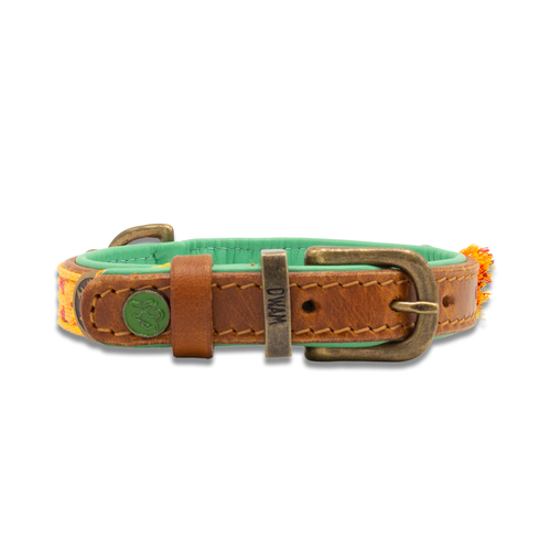 Orange Leder Boho Chica Hundehalsband - Dog with a Mission