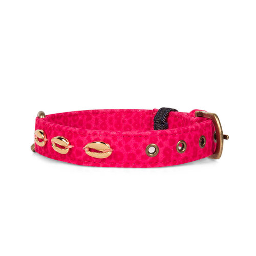 Pink Beachy Hawaii  Dog collar - Dog with a Mission