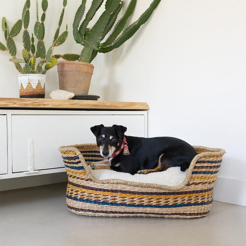 Rio dog basket made  of seagrass  S (last size)