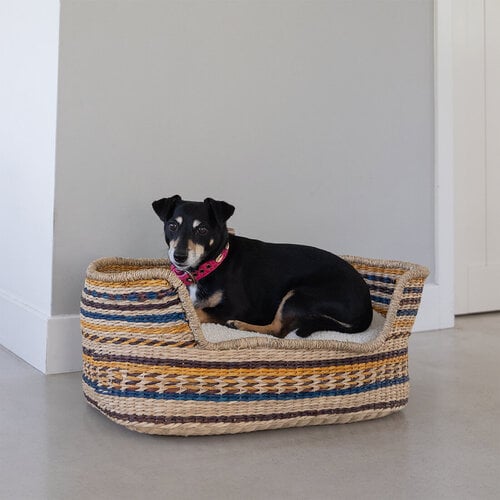 Rio dog basket made  of seagrass  S (last size)