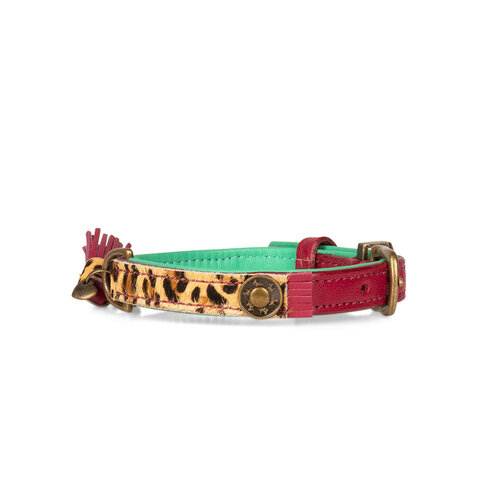 Lou Lou halsband met stoere luipaard print - Dog with a Mission