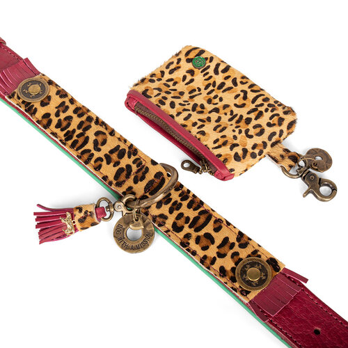 Lou Lou halsband met stoere luipaard print - Dog with a Mission