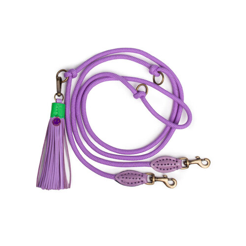 Adjustable Lilac Rope Leash for Stylish Dogs