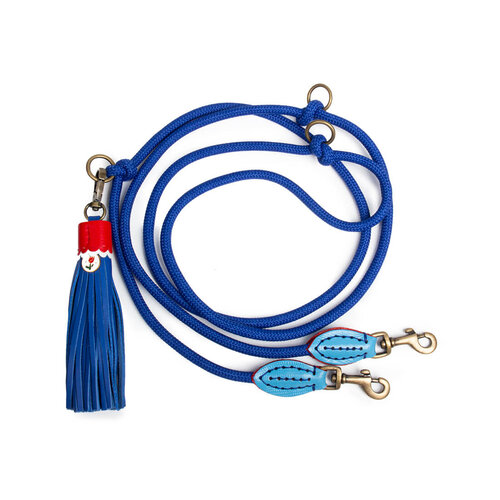 Adjustable Cobalt Blue Dutchie Rope Leash