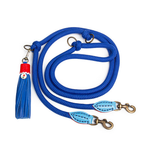 Adjustable Cobalt Blue Dutchie Rope Leash