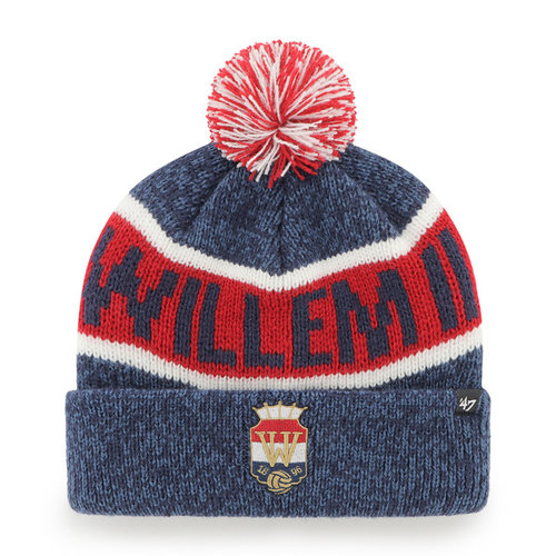 47 Brand Willem II '47 Calgary Beanie Rood/Navy - Kids