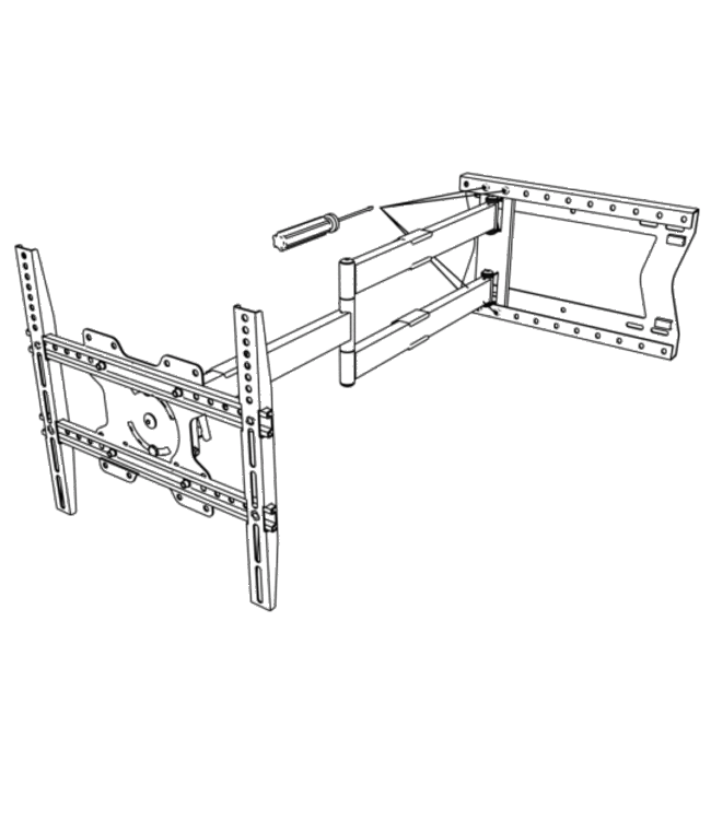 XTRARM Crius 100 cm Rotate VESA 400 TV Beugel wit