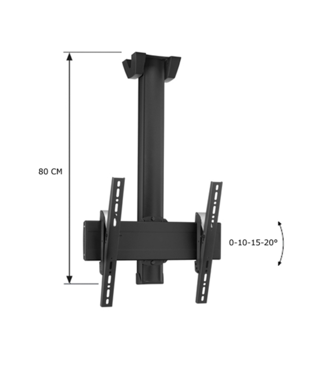 Vogel's Professional SET C 0864 Plafondbeugel - 80 cm  Zwart