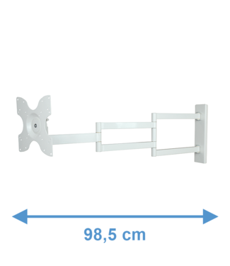 DQ Wall-Support 2e Kansje - Rotate XL 98,5 cm TV Beugel Wit