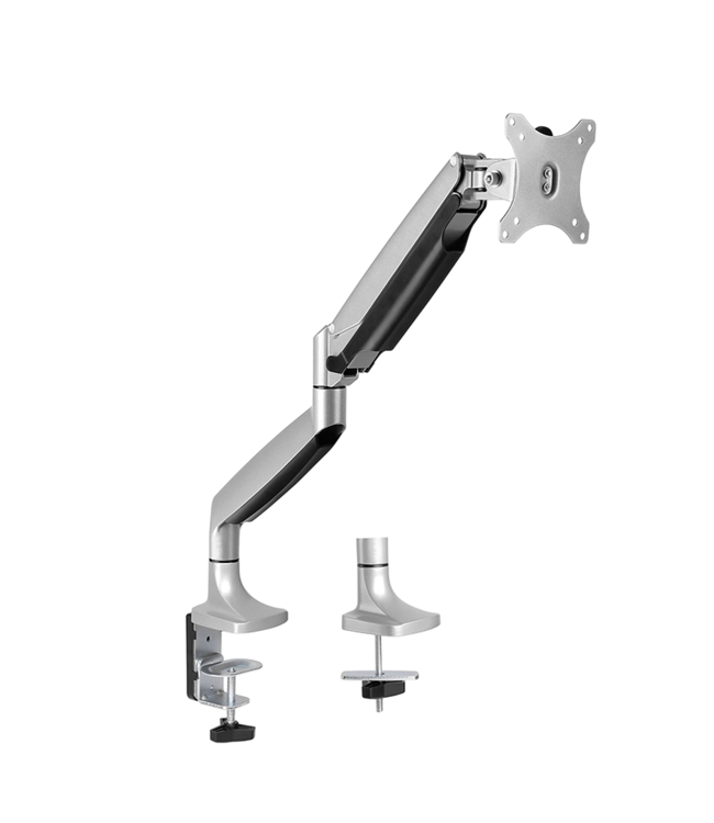 DQ Wall-Support Monitorarm Nika zilver- met gasveer