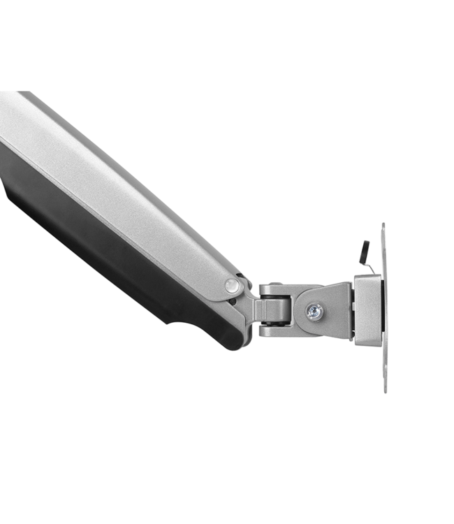 DQ Wall-Support Monitorarm Nika Silver- with gas spring