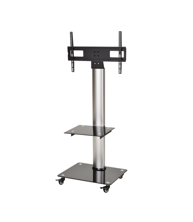 DQ Wall-Support Mobile TV Stand Adrian 2 Silver