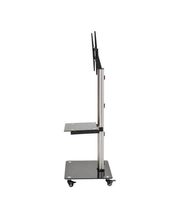 DQ Wall-Support Mobile TV Stand Adrian 2 Silver