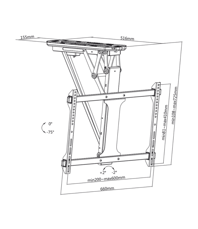 MyWall TV ceiling mount electric HL41ML