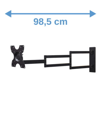 DQ Wall-Support Rotate XL 98,5 cm Black TV Wall Bracket