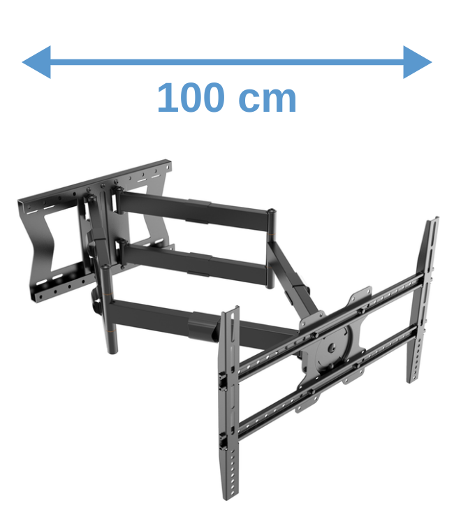 XTRARM Cratos 100 cm Double Rotate VESA 600 TV Beugel zwart