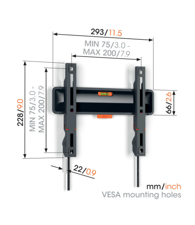 Vogel's TVM 3205 TV Beugel Fixed Small Zwart