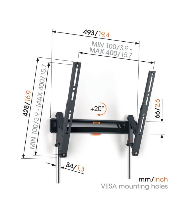 Vogel's TVM 3415 TILT MEDIUM WALL MOUNT