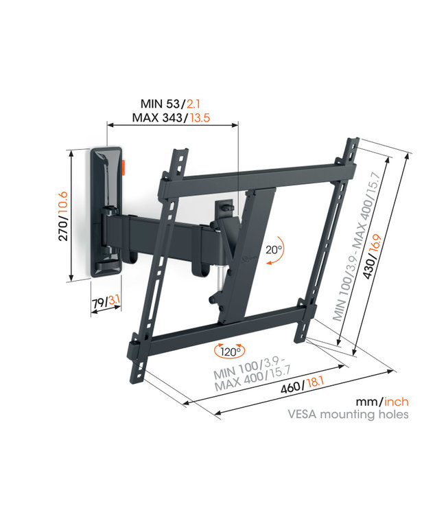 Vogel's TVM 3425 FULL MOTION M WALL MOUNT