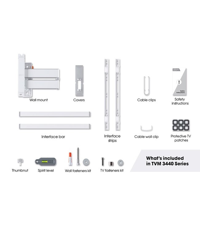 Vogel's TVM 3445 Full Motion+ M TV Beugel Wit