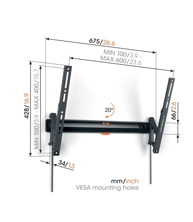 Vogel's TVM 3615 TILT LARGE WALL MOUNT