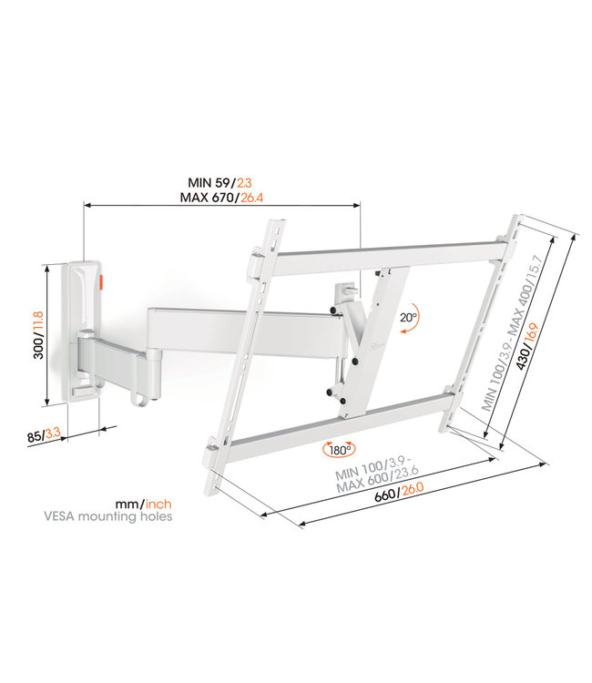 Vogel's TVM 3645 FULL MOTION+ L WALL MOUNT