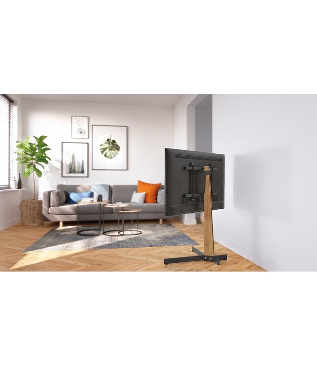 Vogel's TVS 3695 Vloerstandaard Eiken en Staal Zwart