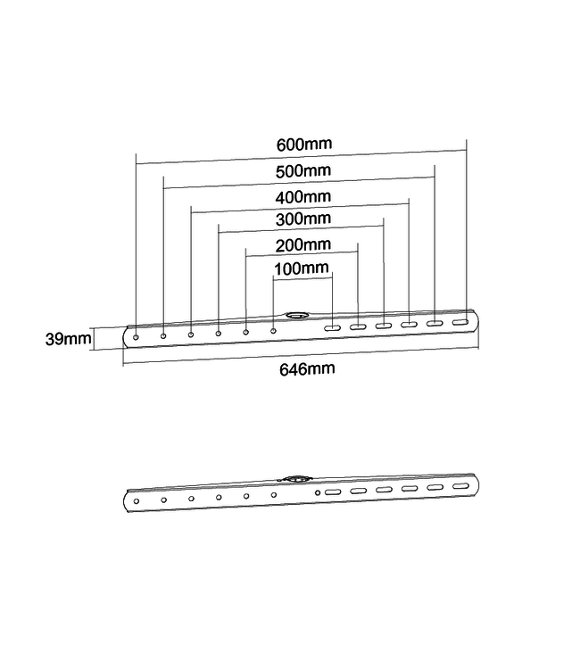 XTRARM Extensie set FS series - VESA 600x400mm