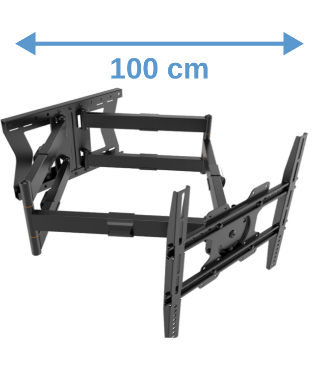 XTRARM Cratos 100 cm Double Rotate 400 TV bracket Black - Copy